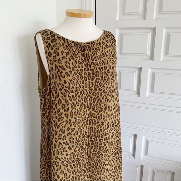 NWT Jones New York Sport Long Maxi Dress Leopard Animal Magnetism Print Size 16 - Picture 12 of 15